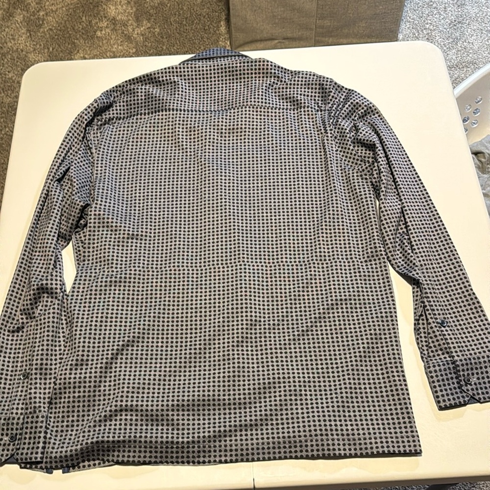 Bugatchi Men's Navy Patterned Shirt - Picture 7 of 8